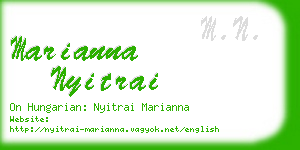 marianna nyitrai business card